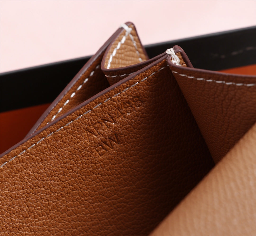 HM CONSTANCE BAGS 19 RUSSET EPSOM GOLD HARDWARE