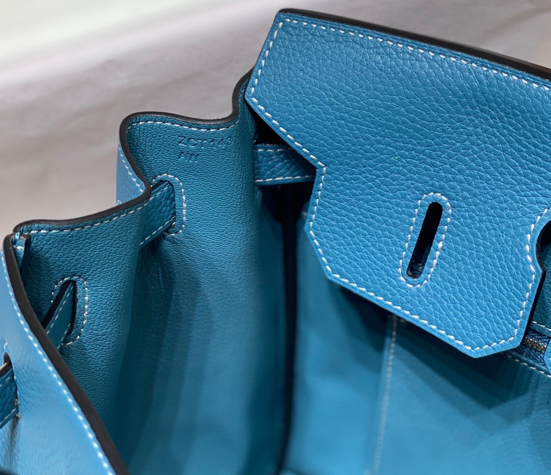 HM BIRKIN 35CM BAG CERULEAN TOGO GOLD HARDWARE