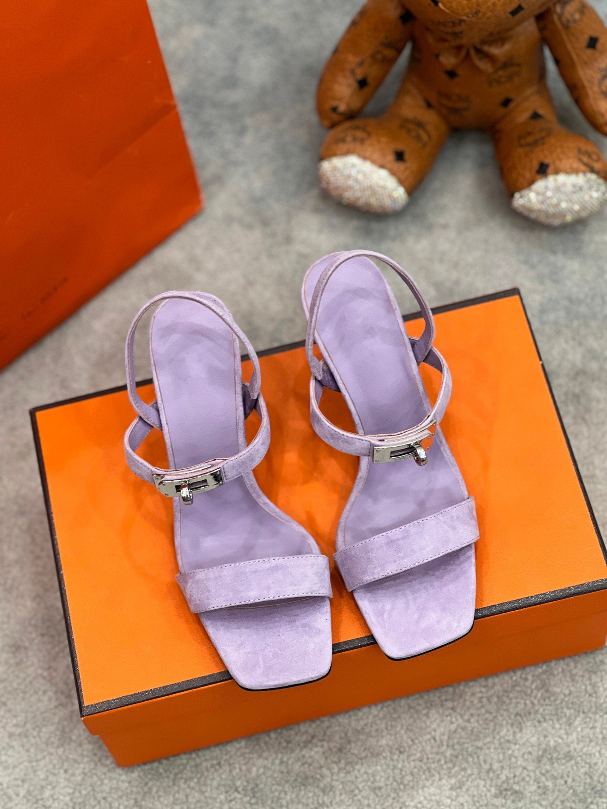 Glamour 75 Sandal Purple Suede