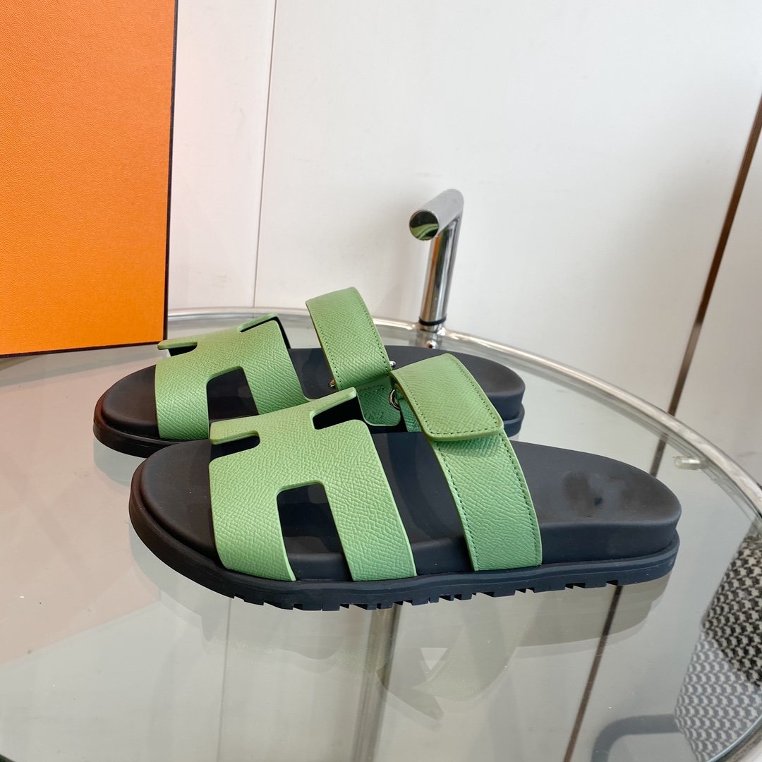 CHYPRE EPSOM Sandal light green Leather