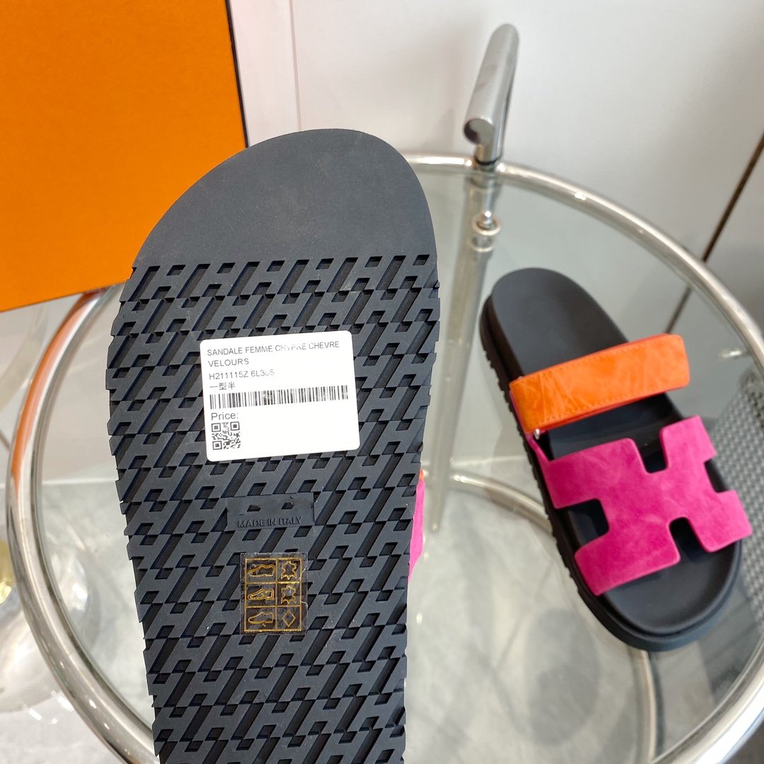 Chypre Sandal Rose Chapas / Orange Suede