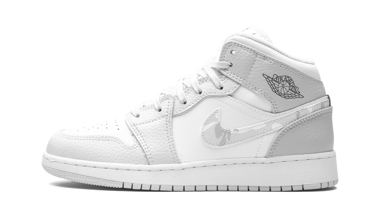 Air Jordan 1 MID SE GS "Grey Camo Swoosh" DD3235 100