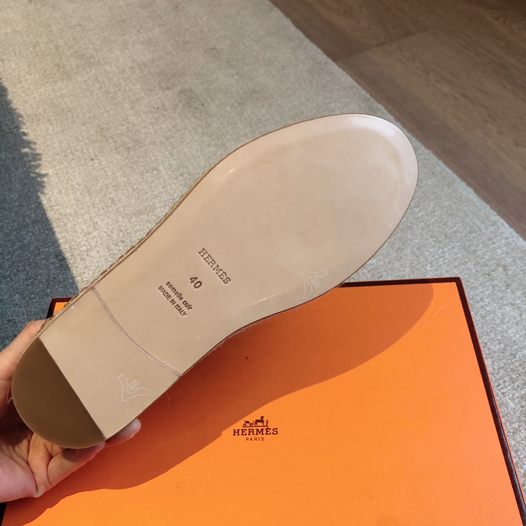 HM Trip Espadrille Brown Calfskin