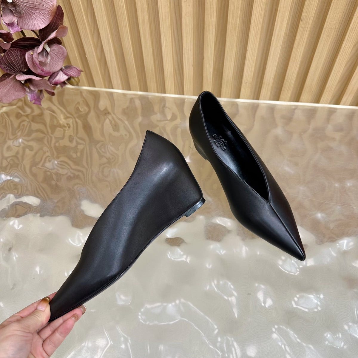 HM Louna 55 Pump 50mm Dark Black Suede 498198