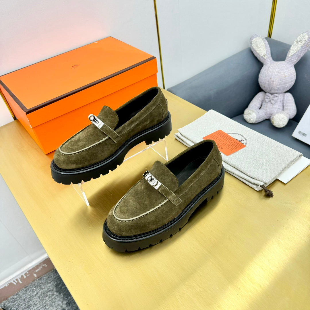 HM Icone Loafer Olive Suede