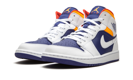 Air Jordan 1 Mid "Royal Blue / Laser Orange" 554724 131