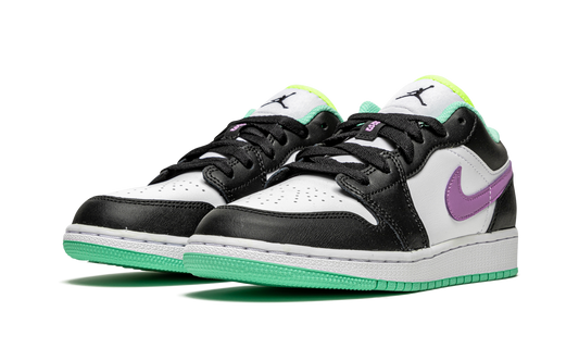 Air Jordan 1 Low GS "Black / Violet Shock / Green Glow" 553560 151