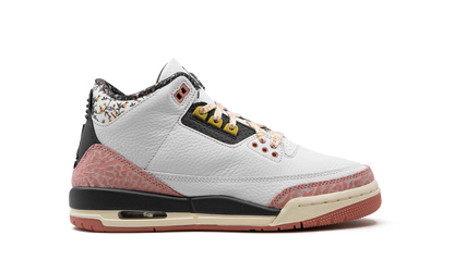 Air Jordan 3 GS "White/Red Stardust" 441140 100