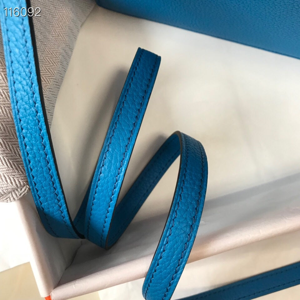 HM SAC ROULIS 19 COBALT TOGO LEATHER