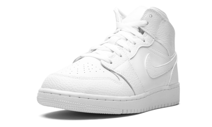 Air Jordan 1 Mid GS "Triple White" 554725 130