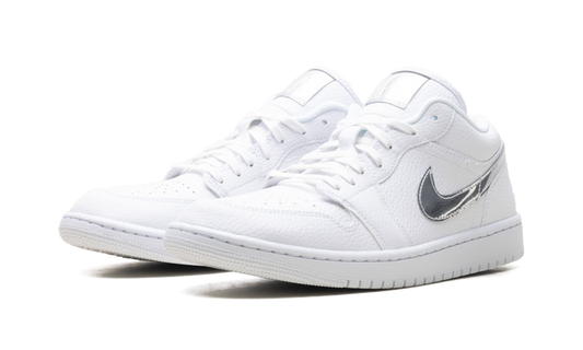 Womens Air Jordan 1 Low SE "White Metallic Silver'" IQ9381 100