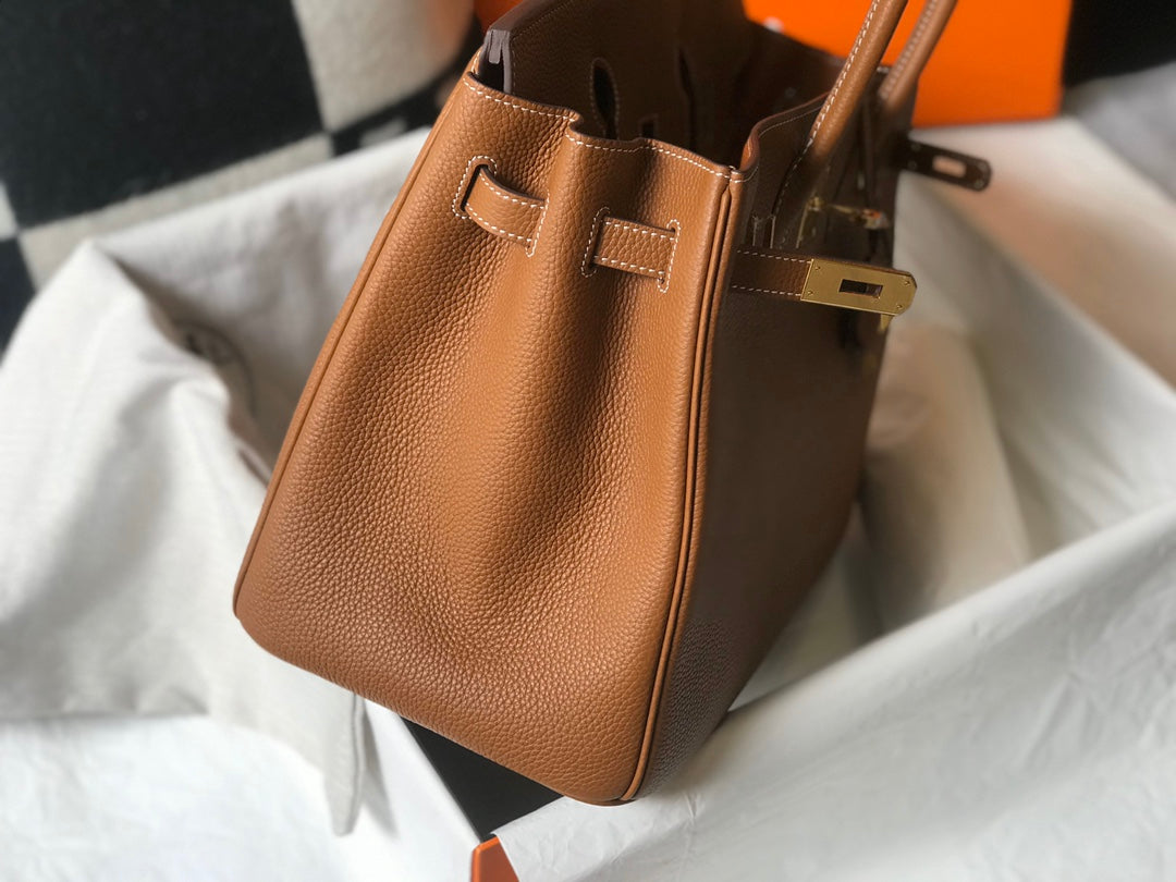 HM BIRKIN 35CM BAG BROWN TOGO GOLD HARDWARE