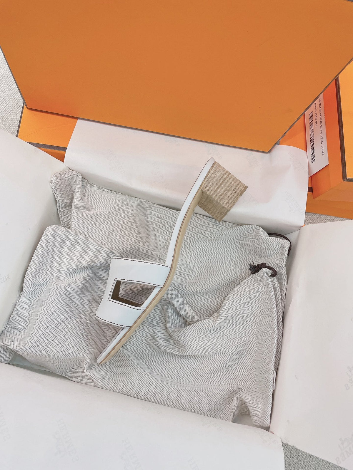 Oasis Sandal 50 White Etoupe Calfskin