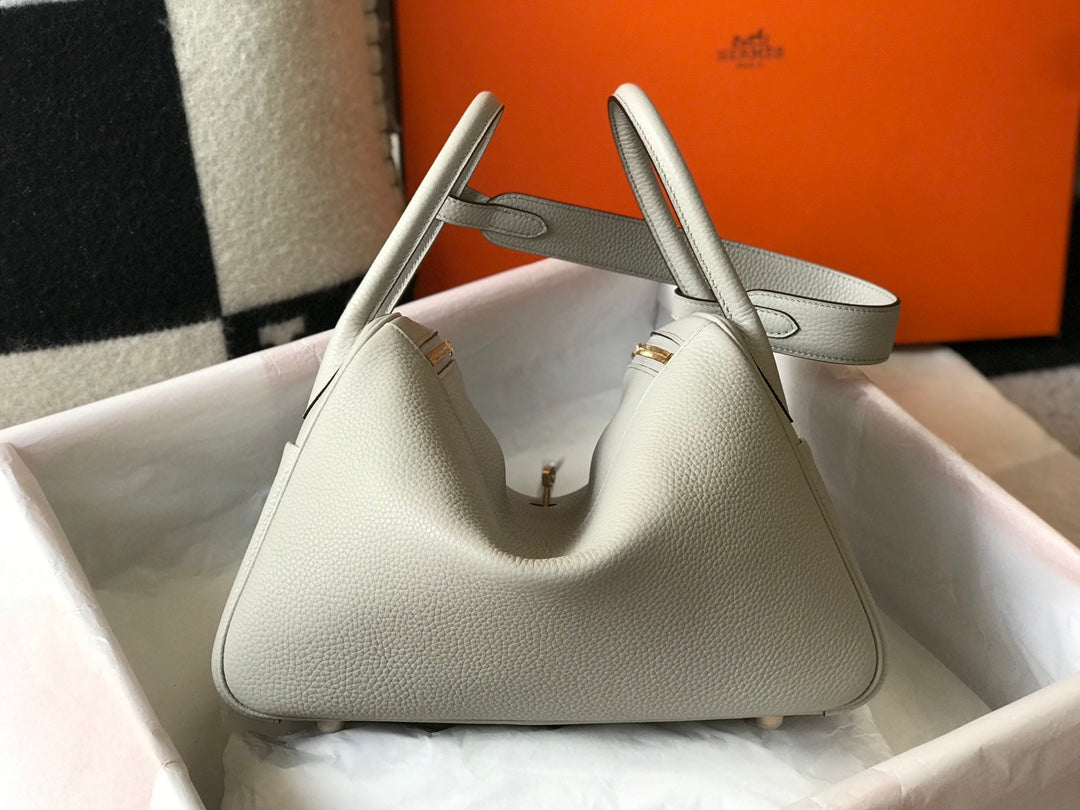 HM LINDY 30 BAG CREAM TAURILLON CLEMENCE LEATHER