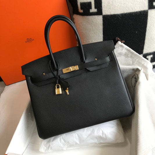 HM BIRKIN 35CM BAG BLACK TOGO GOLD HARDWARE