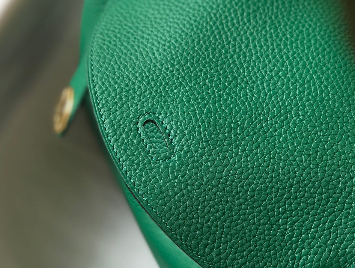 HM LINDY 30 BAG CASTLETON GREEN TAURILLON CLEMENCE LEATHER