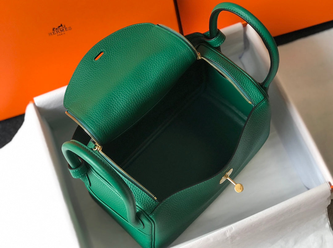 HM LINDY 30 BAG CASTLETON GREEN TAURILLON CLEMENCE LEATHER