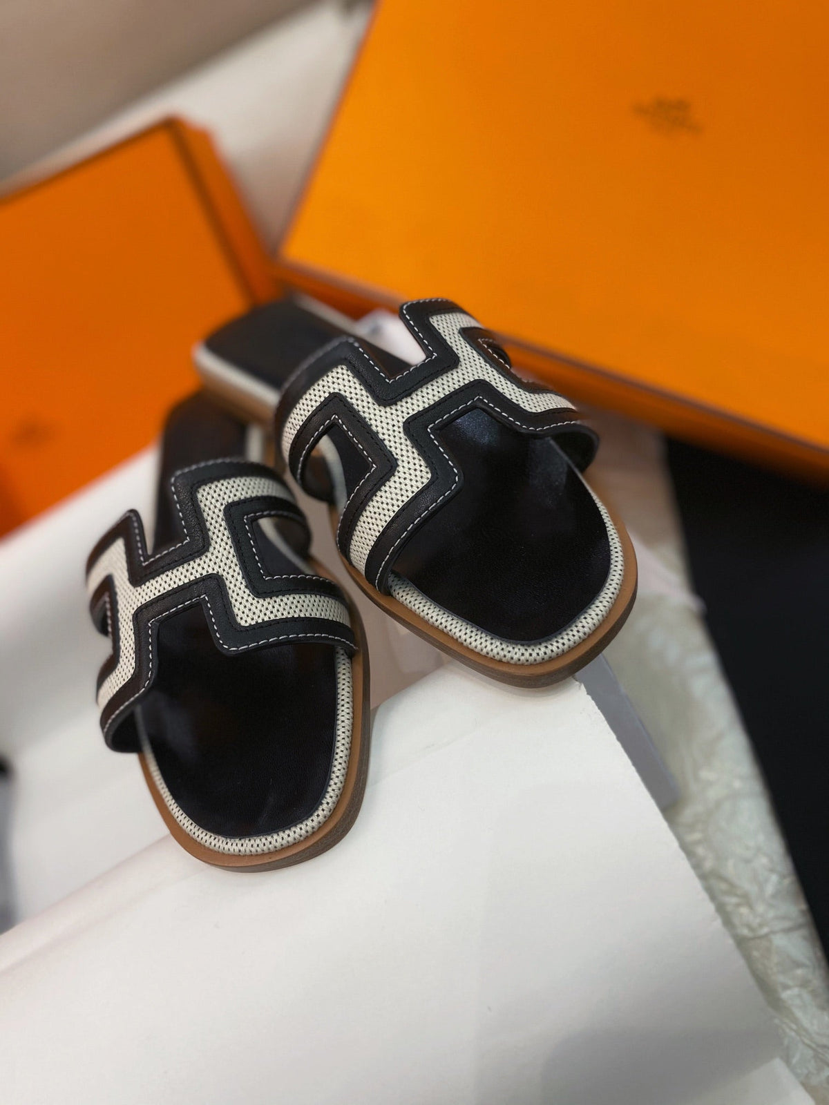Oran Sandal Black Leather