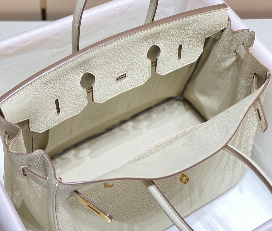 HM BIRKIN 35CM WHITE TOGO LEATHER GOLD HARDWARE