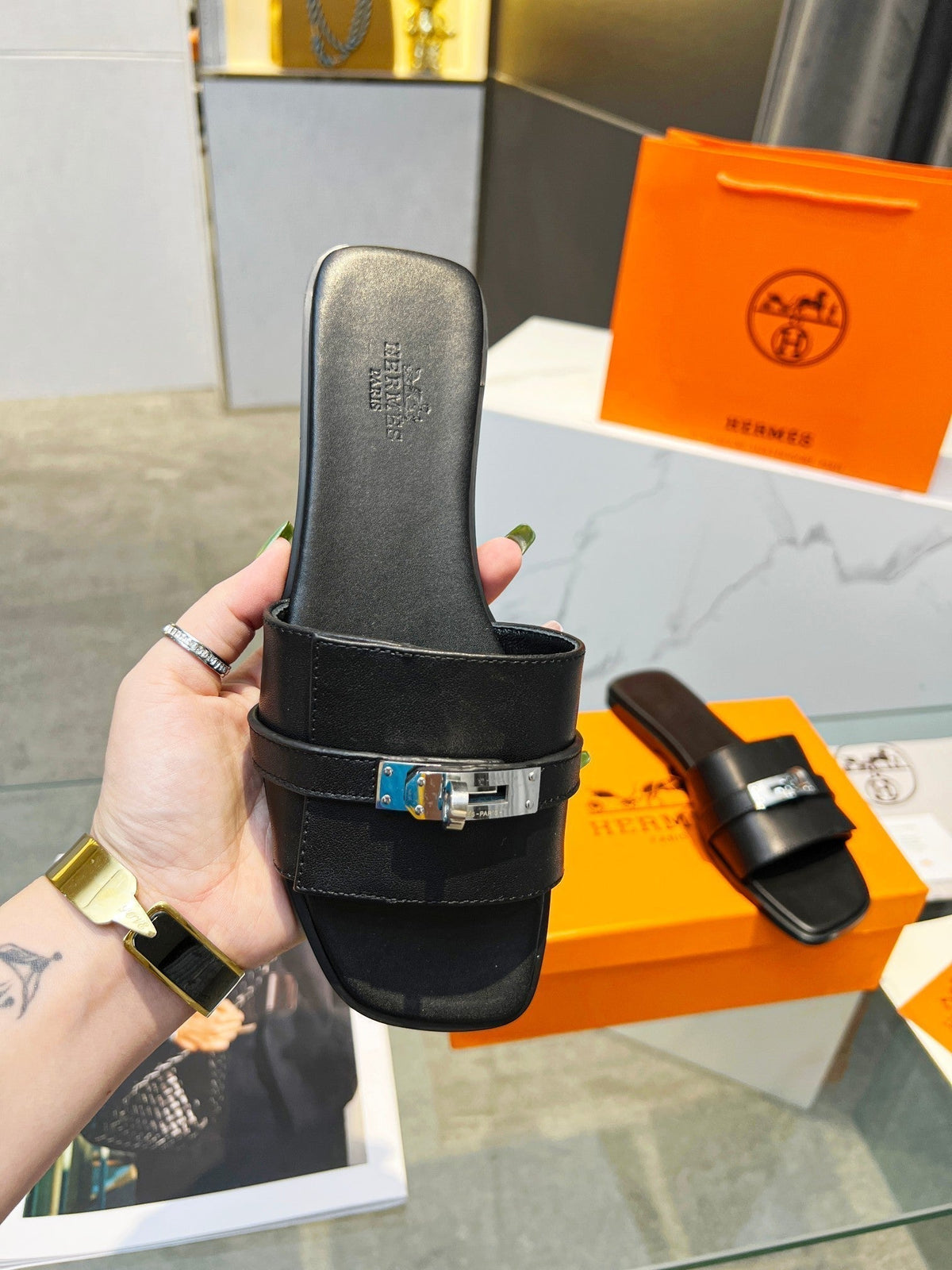 Giulia Sandal Black Calfskin