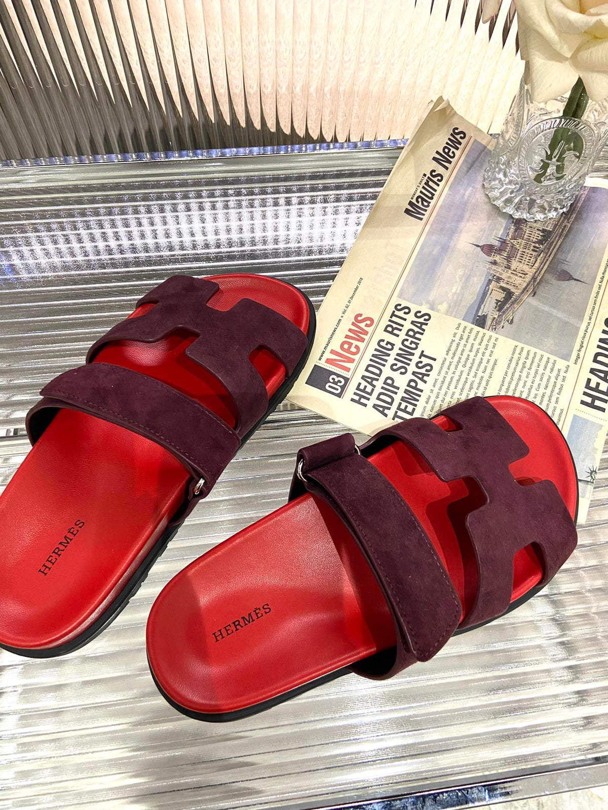 CHYPRE SANDAL CHERRY MIX JAM SUEDE