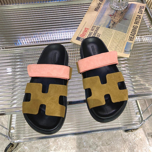 CHYPRE SANDAL ARMY MIX LIGHT PINK SUEDE