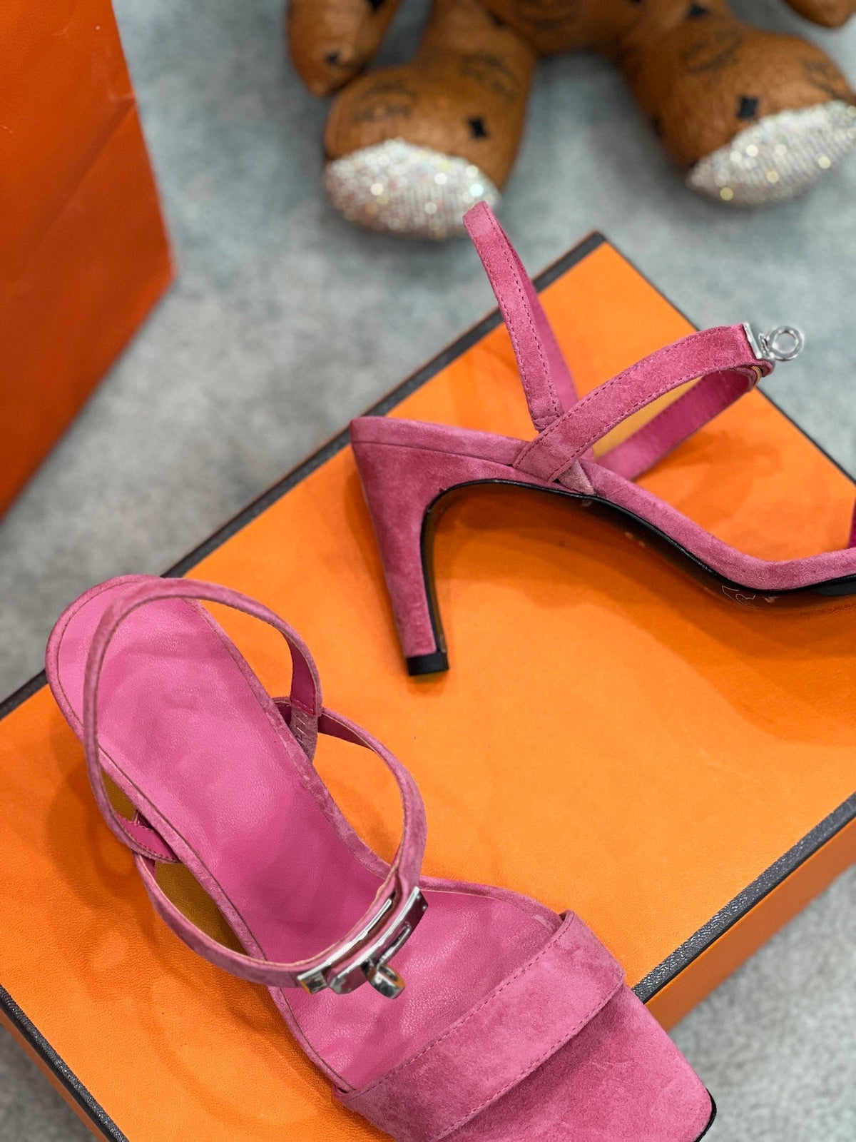 Glamour 75 Sandal Pink Suede