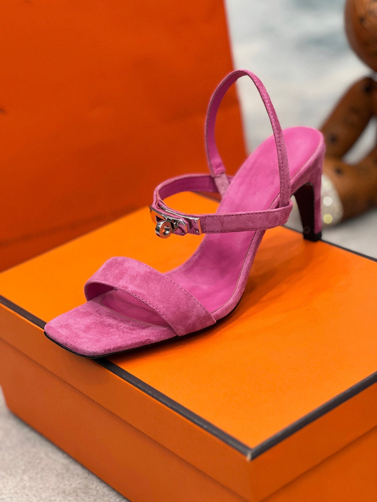 Glamour 75 Sandal Pink Suede