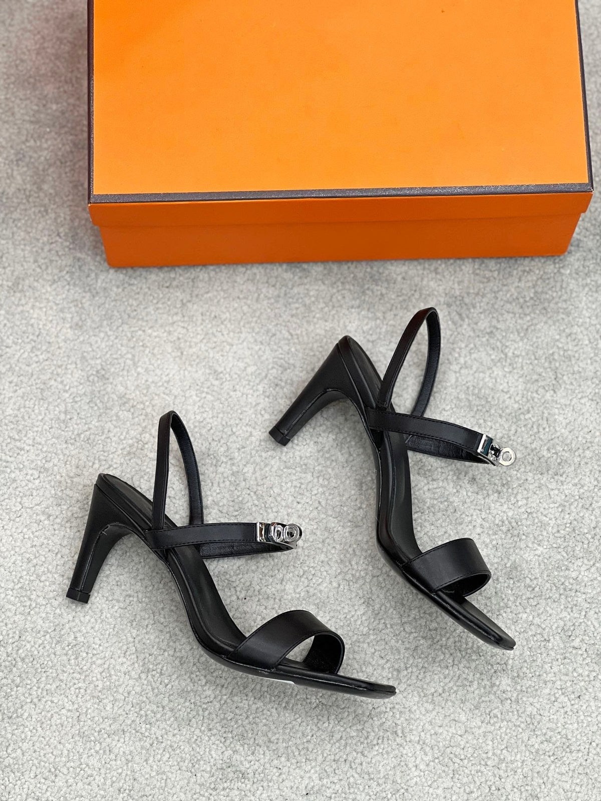 Glamour 75 Sandal Black Leather