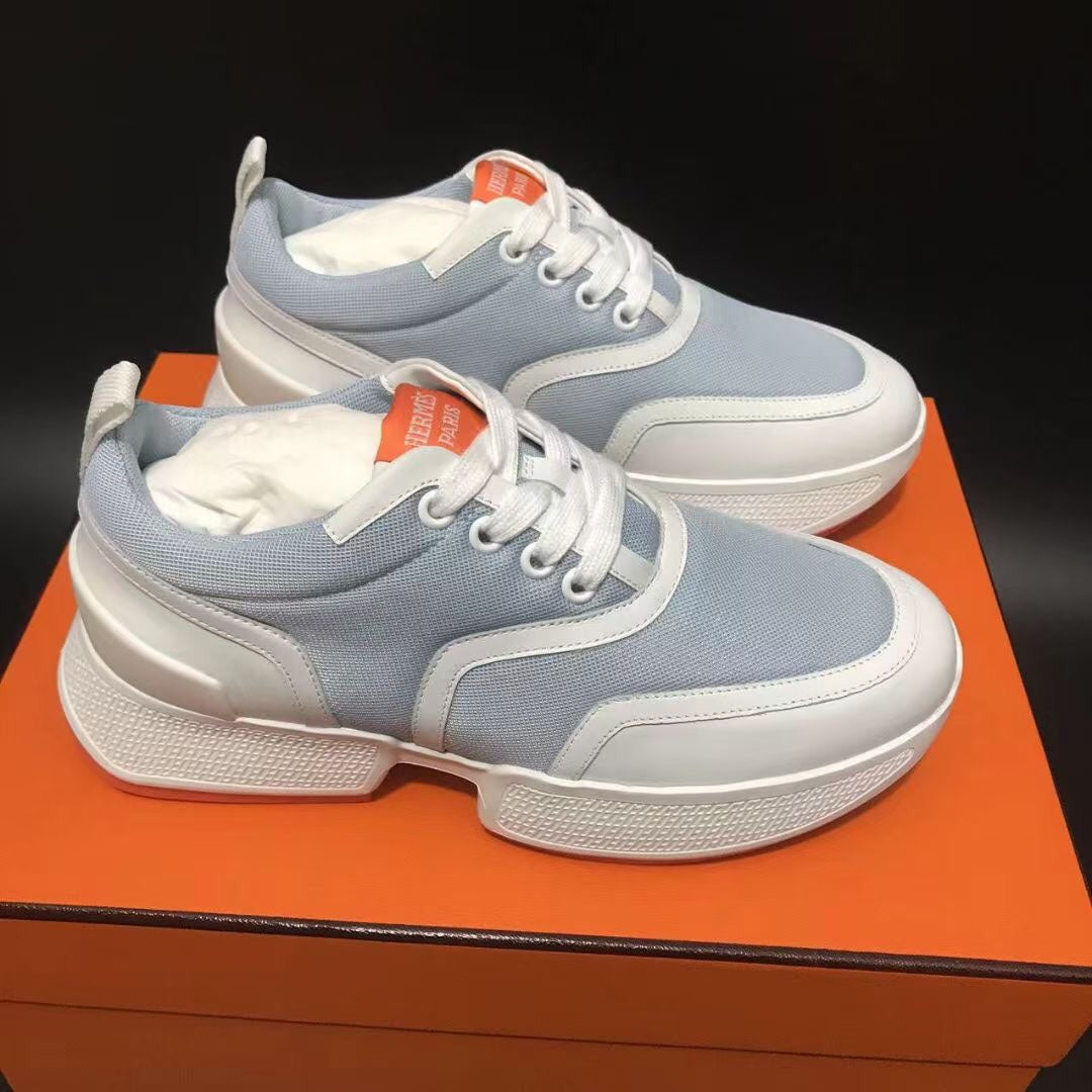 GIGA SNEAKER BRIGHT GRAY MIX WHITE CALFSKIN