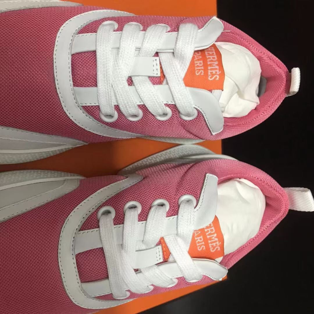 HM Giga 50 Sneaker Pink Canvas White Goatskin Orange