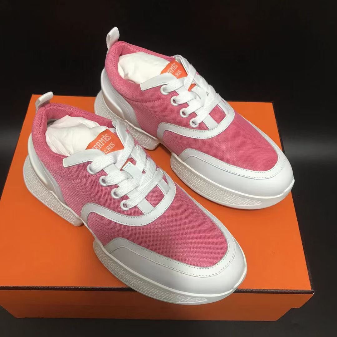 HM Giga 50 Sneaker Pink Canvas White Goatskin Orange