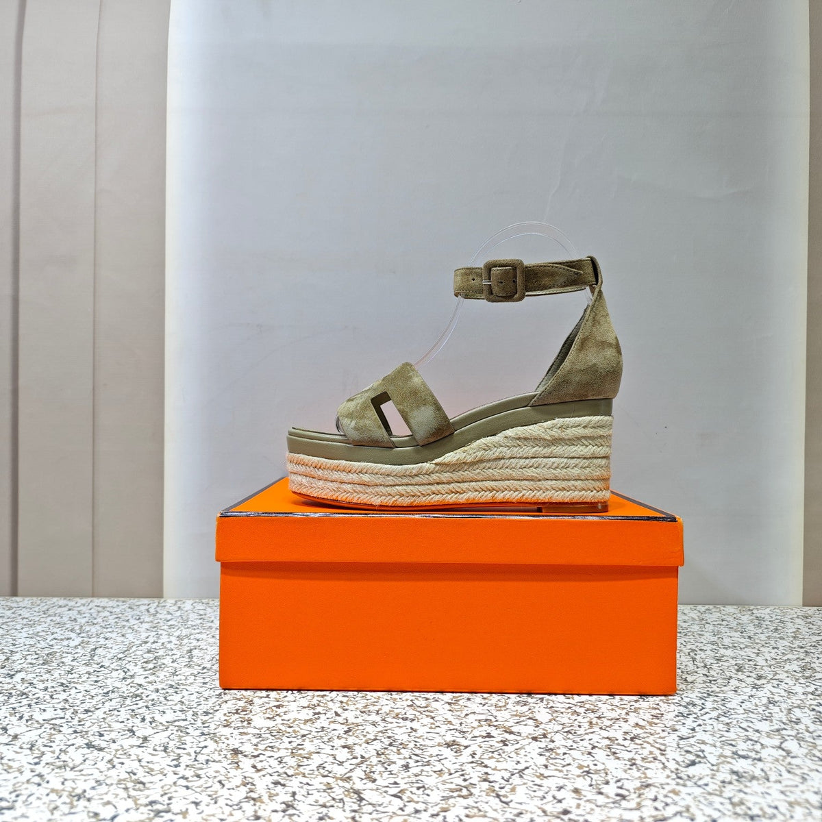 ELDA ESPADRILLE 80 MOCHA BROWN SUEDE