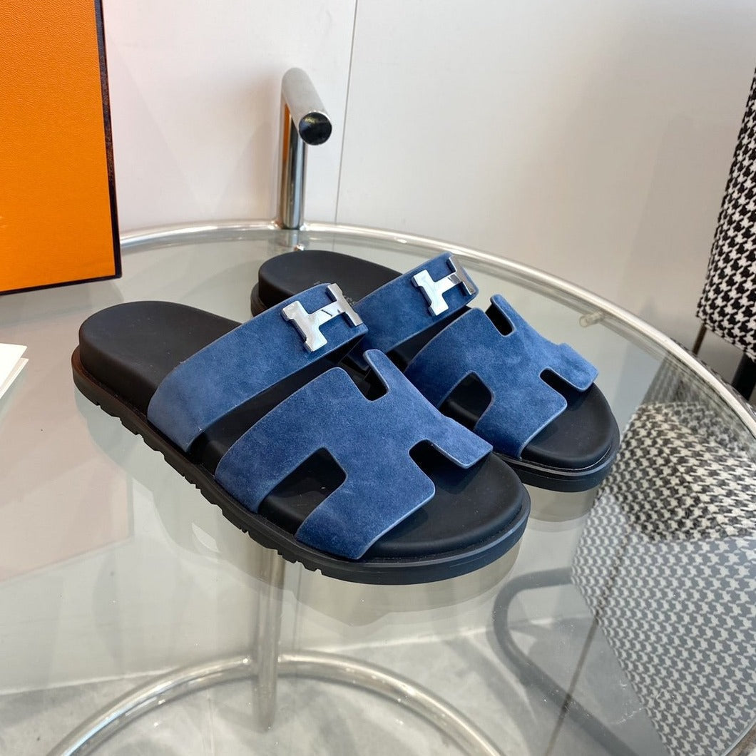 Chypre Sandal Blue Suede