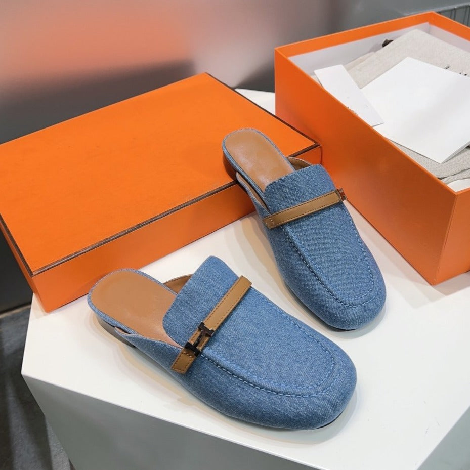 Lena Mule Blue Denim