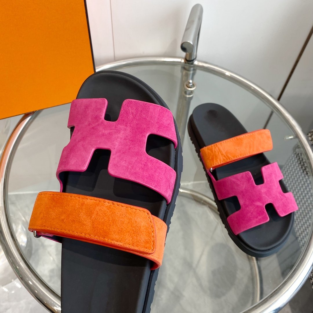 Chypre Sandal Rose Chapas / Orange Suede