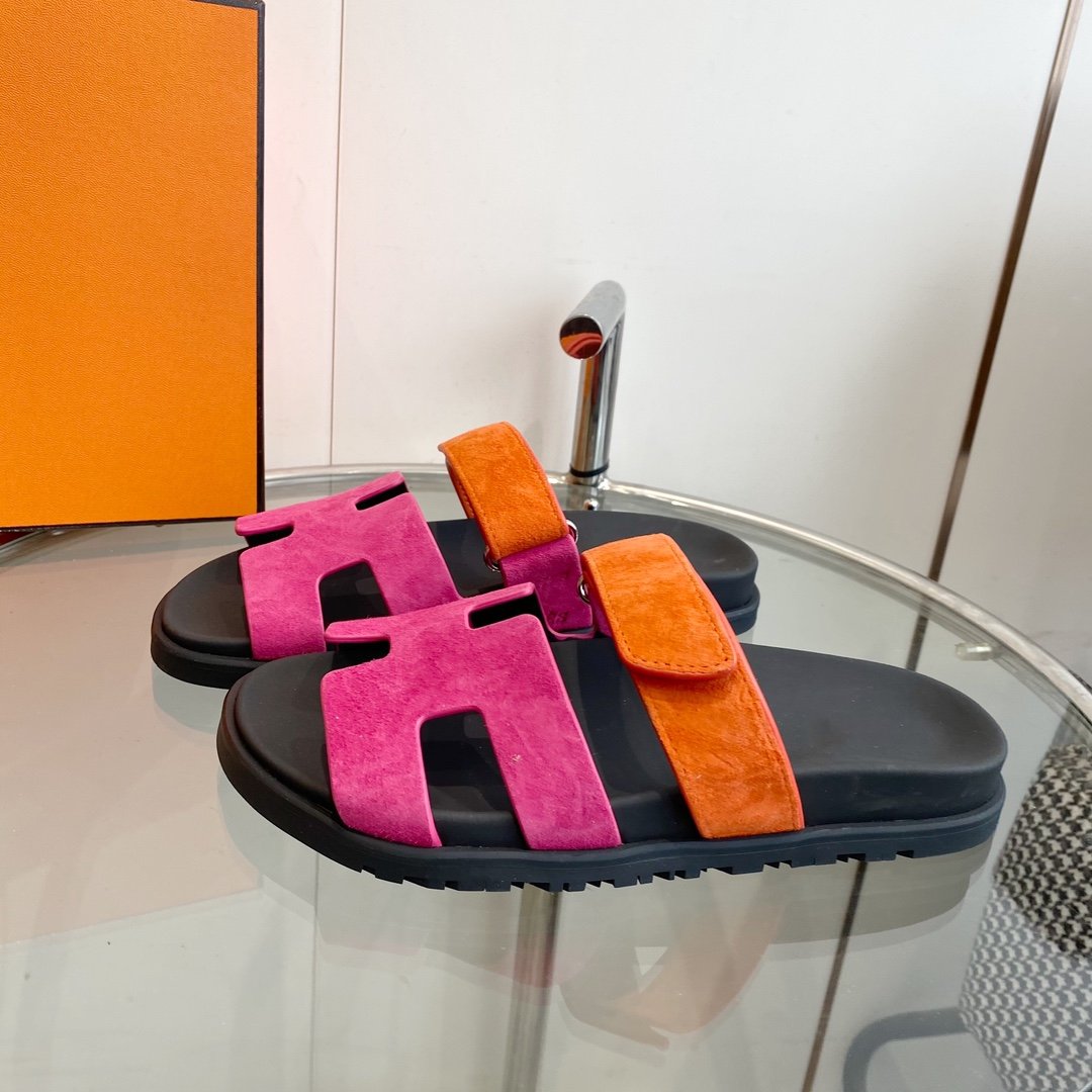 Chypre Sandal Rose Chapas / Orange Suede