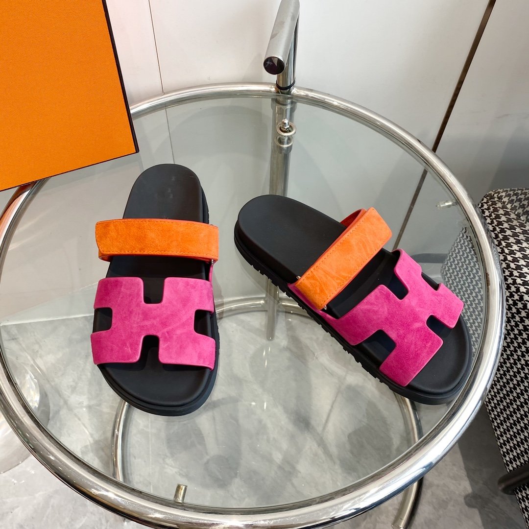 Chypre Sandal Rose Chapas / Orange Suede