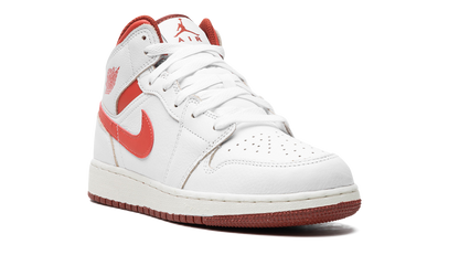 AIR JORDAN 1 MID SE GS "WHITE DUNE RED" FJ3464 160