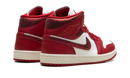 Air Jordan 1 Mid WMNS "Red Cracked Leather" HJ9337 106