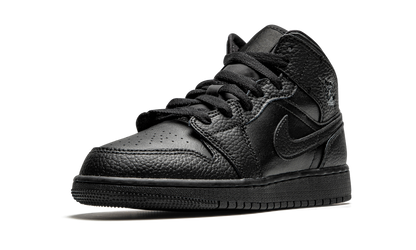 Air Jordan 1 Mid GS "Triple Black" 554725 091