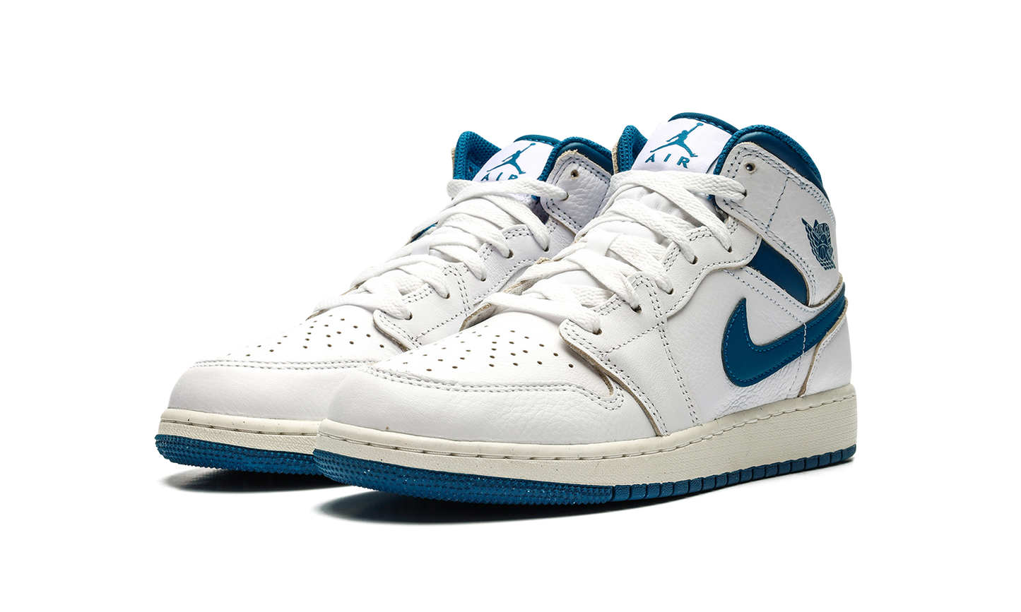 Air Jordan 1 Mid SE GS "INDUSTRIAL BLUE" FN7432 141