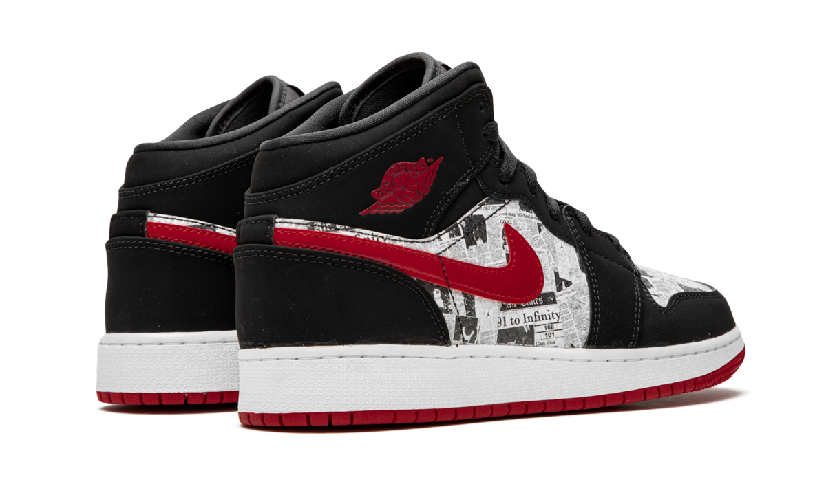 Air Jordan 1 MID SE GS "Newspaper" BQ6931 061