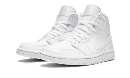 AIR JORDAN 1 MID WMNS "Triple White Patent Leather" BQ6472 111