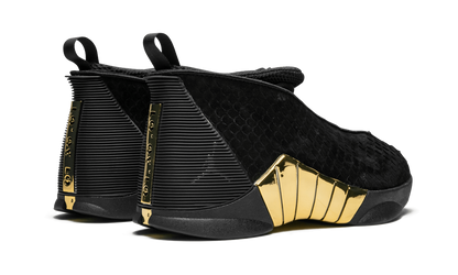 Air Jordan 15 Retro DB GS "BLACK WHITE - METALLIC GOLD"