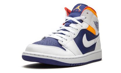 Air Jordan 1 Mid "Royal Blue / Laser Orange" 554724 131