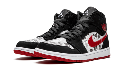 Air Jordan 1 Mid SE "Newspaper Air Times" 852542 061