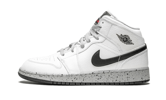 Air Jordan 1 Mid GS "White Cement" 554725 115