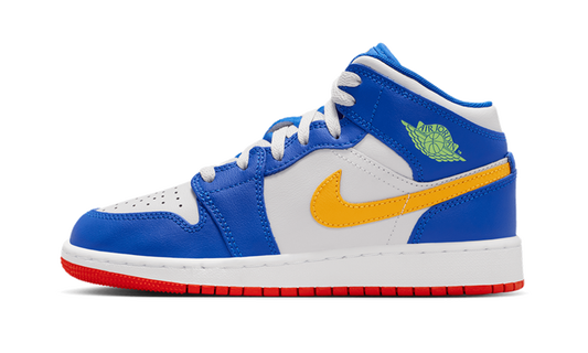 Air Jordan 1 Mid GS "Racer Blue / Red / Gold" IM6562 445