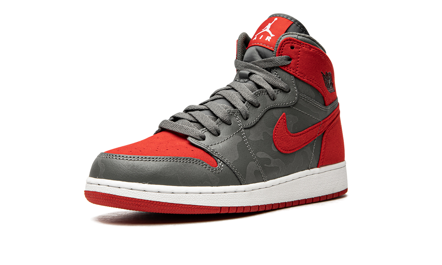 Air Jordan 1 Retro HI PREM GS "Red Camo" 822858 032